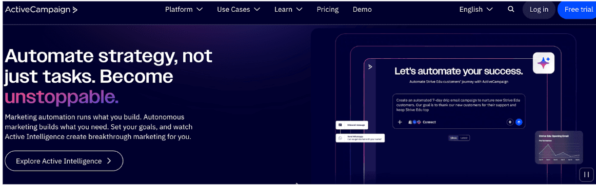 ActiveCampaign Homepage