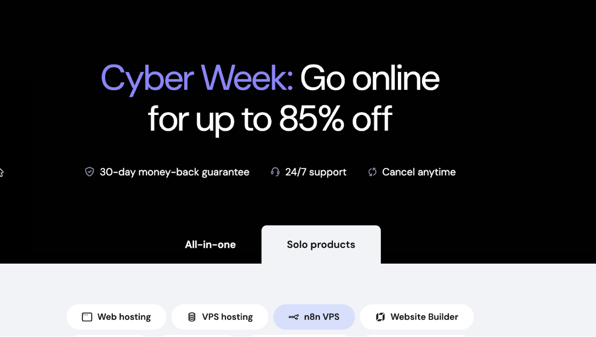 Best server to host n8n - Hostinger